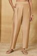 Black Viscose Blend Straight Pants image number 5