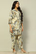 Off-White Viscose Blend Printed Co-ord Set image number 5