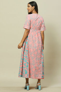 Coral Cotton Straight Dress image number 4