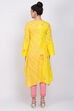 Yellow Cotton A-Line Kurta image number 4