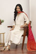 White Viscose Polyester Cotton Lehenga Sets image number 6