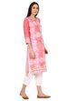 Pink Straight Rayon Kurta image number 3