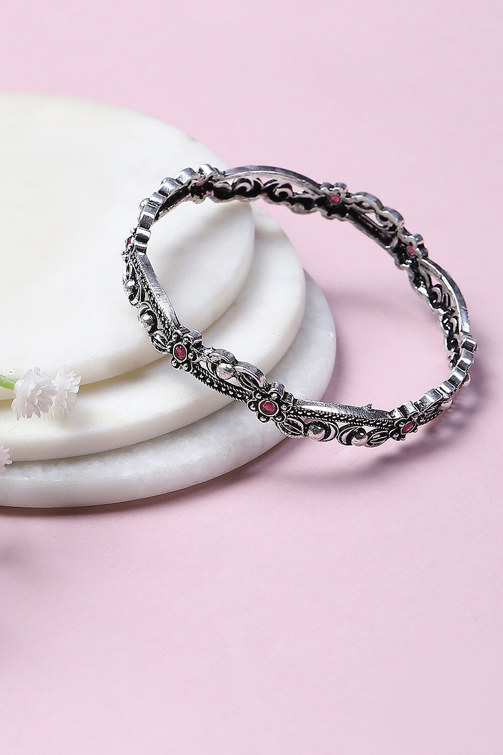 Pink Alloy Bangles image number 2