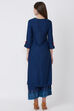 Indigo Viscose Rayon Straight Kurta image number 5