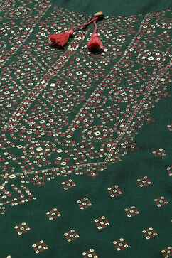 Green LIVA Straight Printed Kurta Palazzo Suit Set image number 1