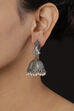 Silver Metal Brass Earrings image number 1