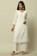 White Poly Georgette Straight Kurta image number 5
