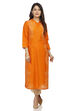Orange Cotton Straight Kurta image number 0