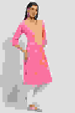 Coral Embroidered Straight Kurta image number 4