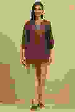 Gold Viscose Blend Solid Narrow Pants image number 0