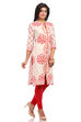 Beige Straight Cotton Kurta image number 2