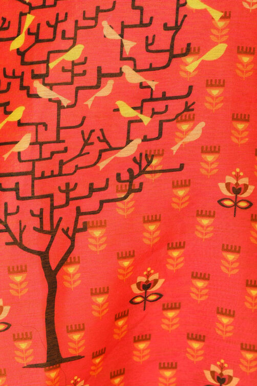 Pink Straight Polyester Kurta image number 1
