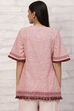 Red Art Silk Short Top image number 4