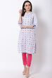 Blue Poly Cotton Straight Kurta image number 0