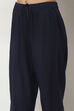Indigo Viscose Rayon Gathered Set image number 2