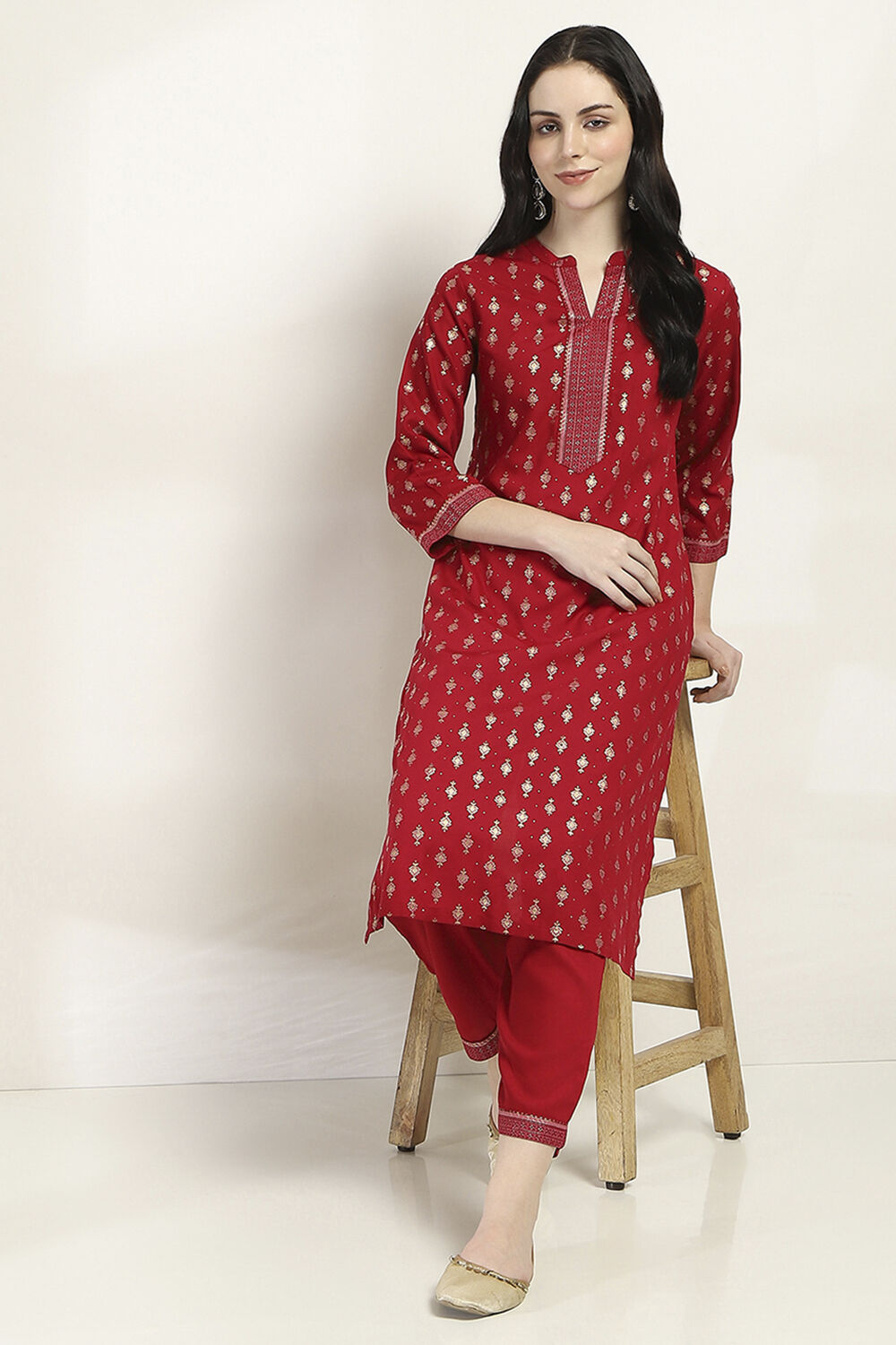 Pink Viscose Straight SET image number 0