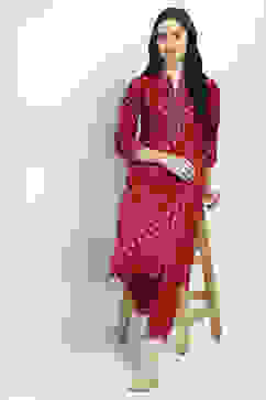 Pink Viscose Straight SET image number 0