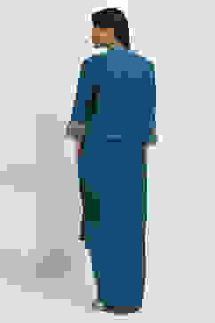 Teal Viscose Blend Skirt Set image number 4