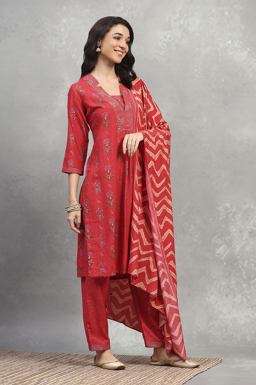 Indigo Viscose Straight Set image number 5