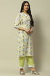 Olive Green Rayon Staight Kurta image number 4