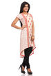 Beige Asymmetric Cotton Kurta image number 2