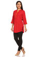 Red Cotton SolidIndie Top image number 2