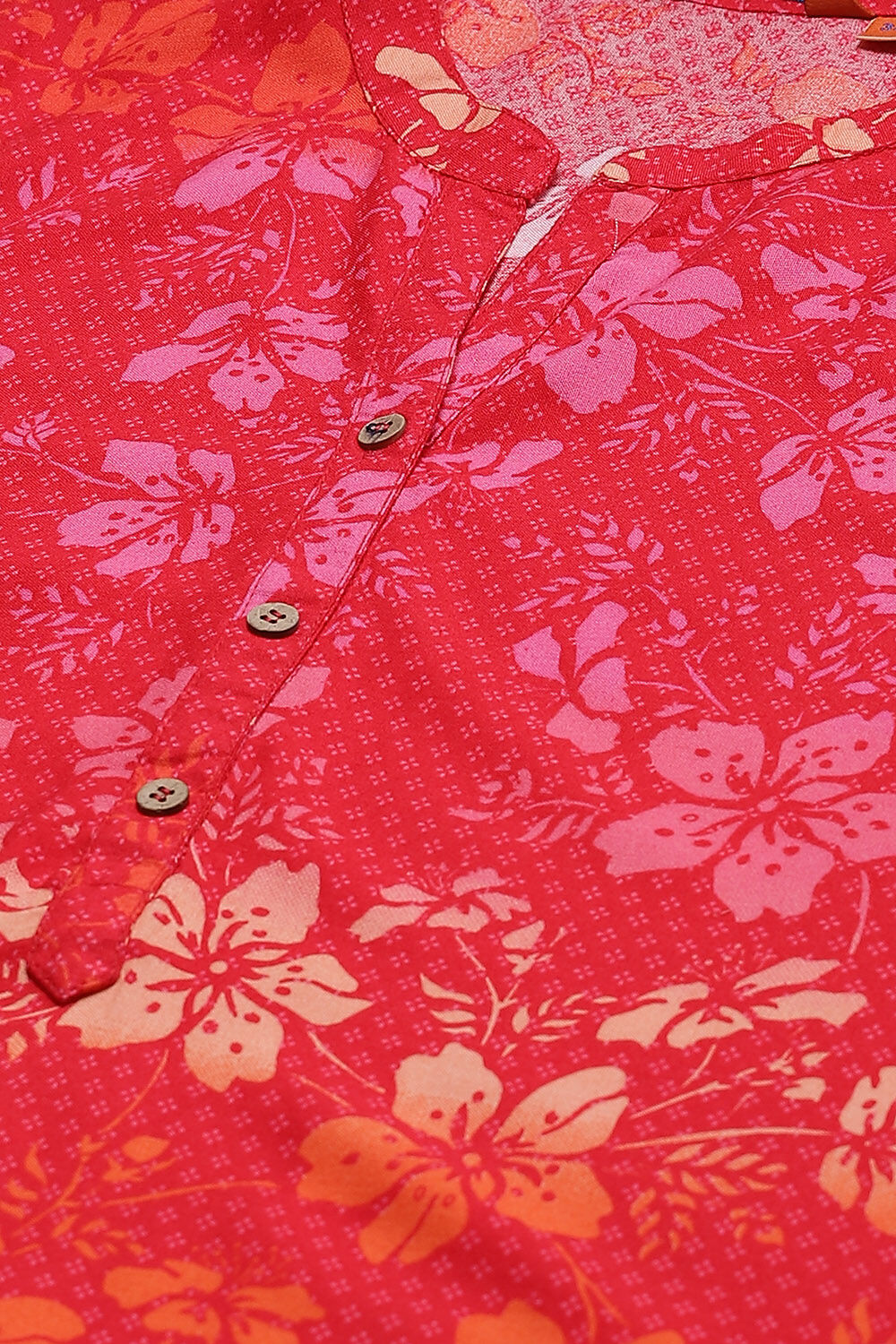 Cream LIVA Straight Kurta image number 1