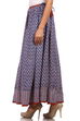 Indigo Flared Cotton Skirt image number 0
