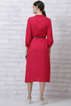 Fuchsia LIVA Straight Dress image number 4