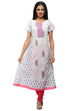 White Cotton Flared Kurta image number 0