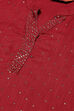 Maroon LIVA Straight Kurta image number 1
