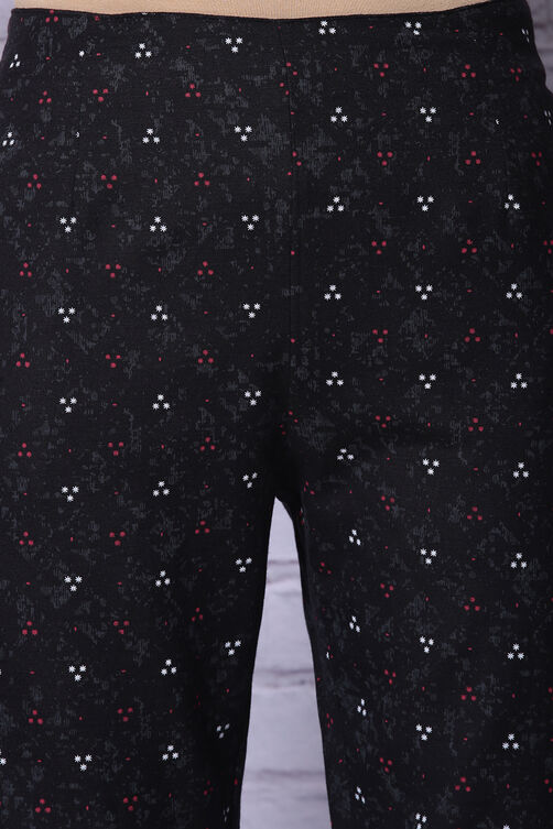 Black Viscose Straight Pants image number 1