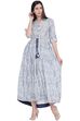 Indigo Rayon Asymmetric Kurta image number 0