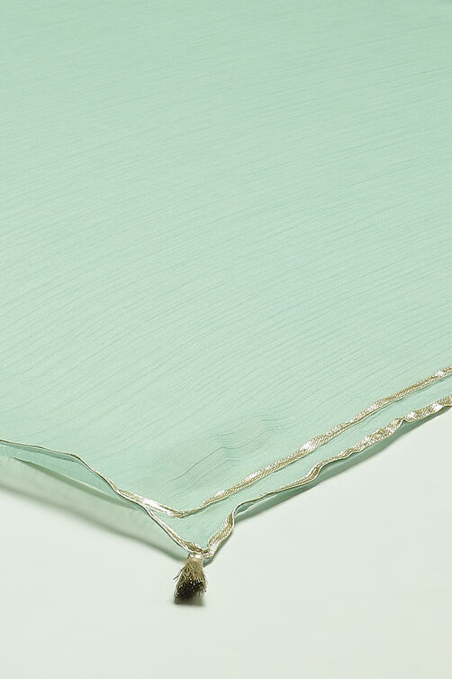 Light Blue Cotton Blend Woven Straight Kurta Suit Set image number 3