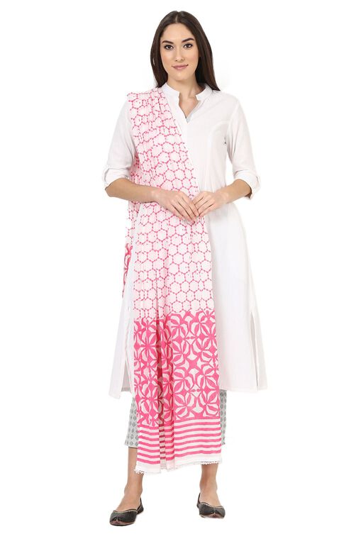 Pink Cotton Stole image number 0