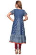 Indigo Kalidar Cotton Kurta image number 2