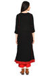 Black Kalidar Viscose Kurta image number 4