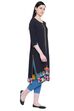 Black Rayon Straight Kurta image number 3