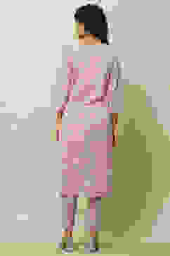 Lavender Printed  Kurta & Pants Suit Set image number 5
