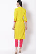 Yellow Viscose Kurta image number 5