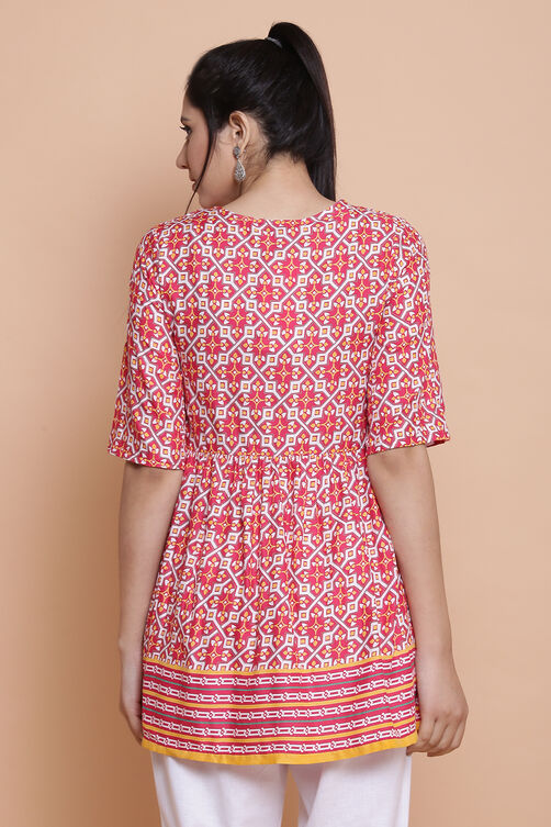Pink Viscose Rayon Short Top image number 5