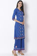 Blue Viscose A-Line Kurta image number 3