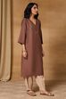 Teal Viscose Blend Straight Solid Kurta image number 5