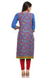 Blue Straight Cotton Kurta image number 1