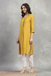 Blue Solid Straight Kurta image number 2