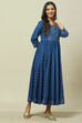 Blue LIVA Tiered Dress image number 3