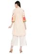 Peach Cotton Straight Kurta image number 4