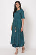 Green Viscose Rayon A Line Kurta image number 3
