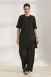 Green Viscose Blend Solid Straight Kurta Set image number 6