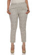 Ecru Cotton Slim Pants image number 0